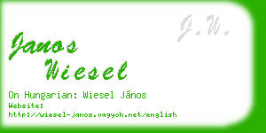 janos wiesel business card